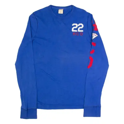 HOLLISTER Mens T-Shirt Blue Long Sleeve M