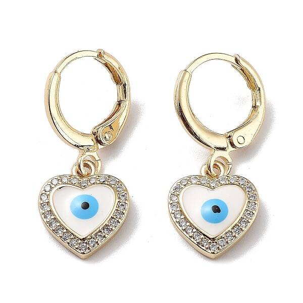 Real 18K Gold Plated Brass Dangle Leverback Earrings