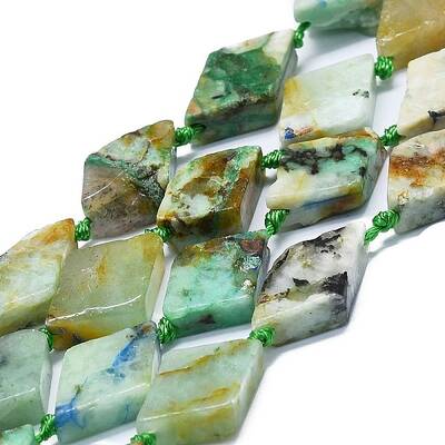 Natural Chrysocolla and Lapis Lazuli Beads Strands