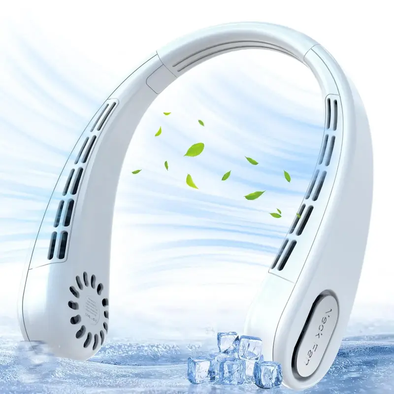 Portable Neckband Cooling Fan, USB Rechargeable Hands Free Neckband Cooling Fan, Rechargeable Personal Fan, Mini Air Conditio...