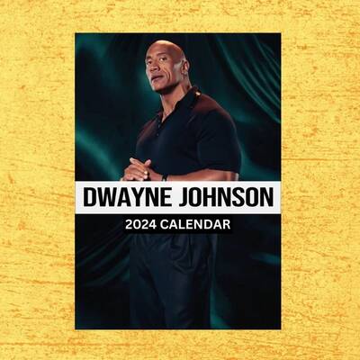 Dwayne Johnson Vertical Wall Calendar 2024 | Vertical Wall Calendar  | Gift For Her