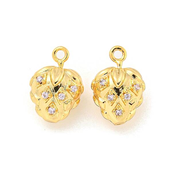 Brass Micro Pave Cubic Zirconia Pendants