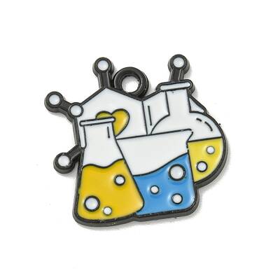 Chemistry Science Theme Alloy Enamel Pendants