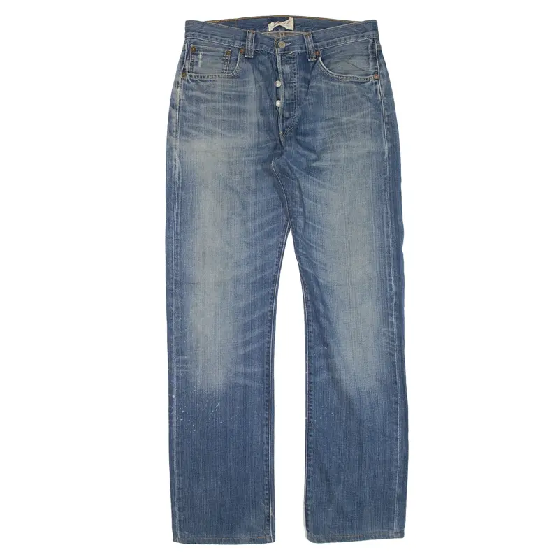 LEVI'S 501 Jeans Blue Denim Regular Straight Mens W33 L32