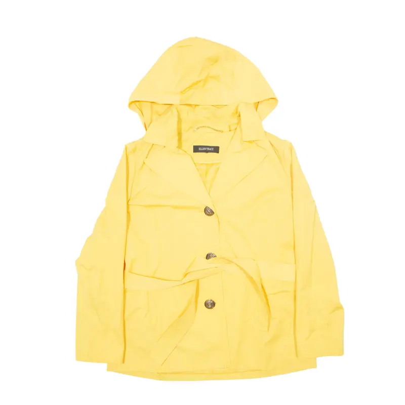 ELLEN TRACY Rain Jacket Yellow Womens L
