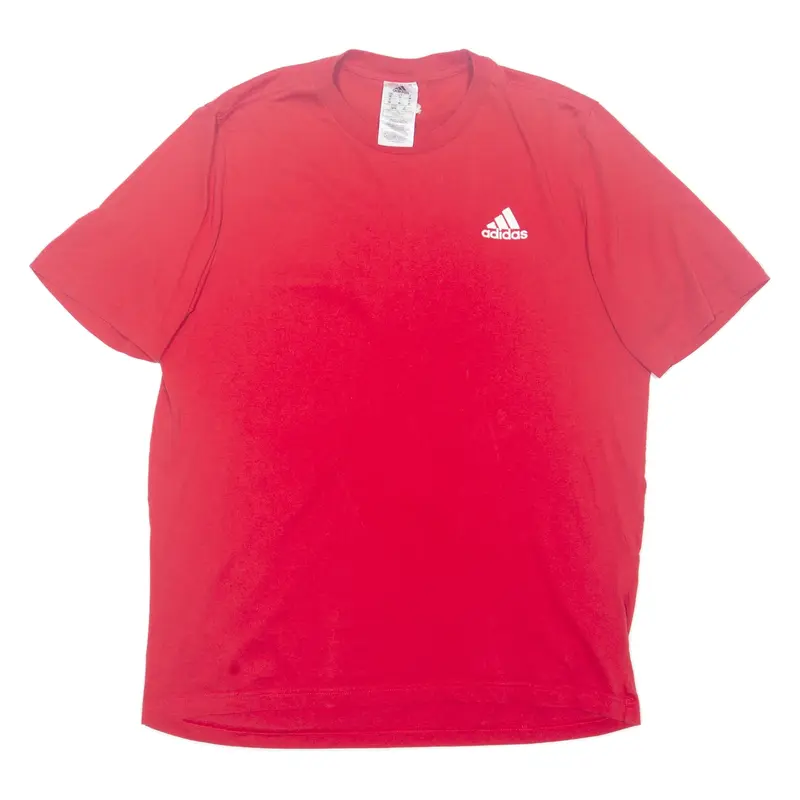 ADIDAS Mens T-Shirt Red M