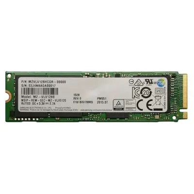 MZ-VLV1280 Samsung PM951 128GB Triple-Level-Cell PCI Express NVMe 3.0 x4 M.2 Solid State Drive