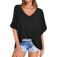[PLUS SIZE] UEU Women Oversized T-Shirt Loose Fit Workout Tops Short Sleeve Basic Tee Shirt