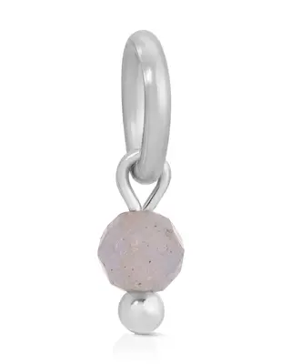 One Love Birthstone Charms | Metal Color: Silver | Month/Gemstone: December - Tanzanite