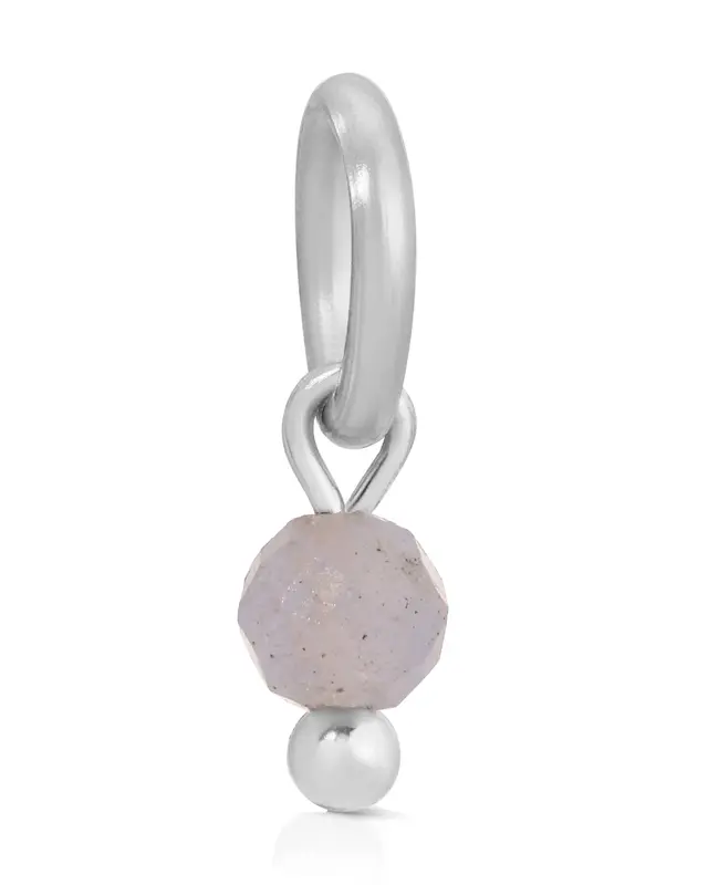 One Love Birthstone Charms | Metal Color: Silver | Month/Gemstone: December - Tanzanite