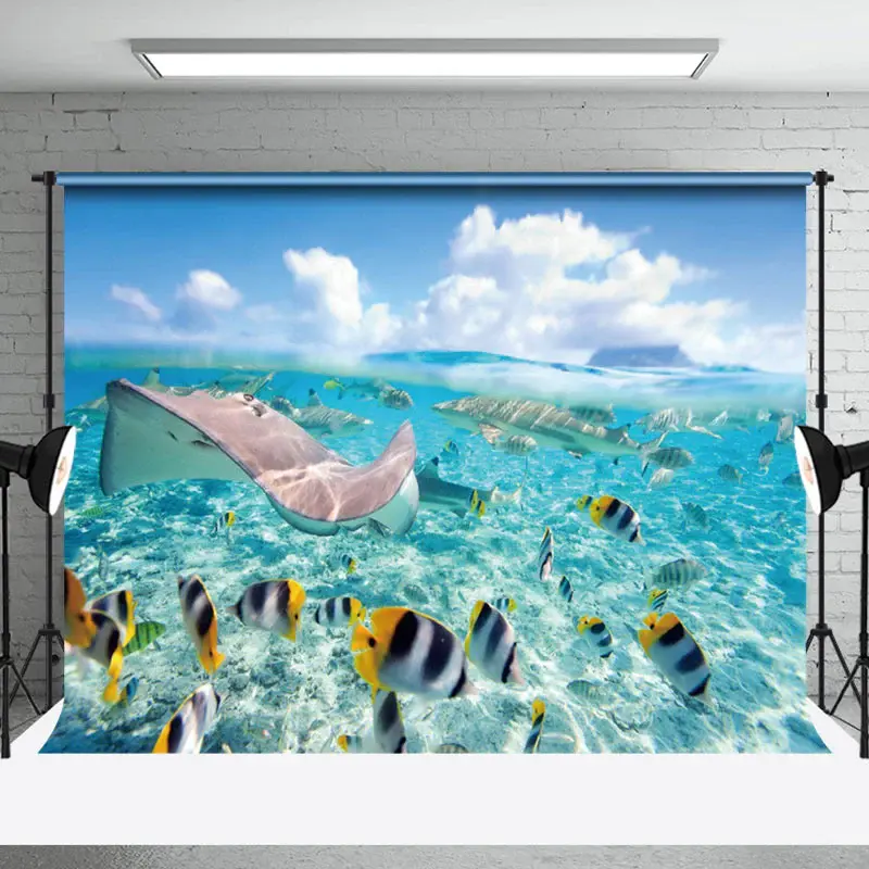 Summer Stingray Tropical Fish Sea Backdrop For Photo - Aperturee