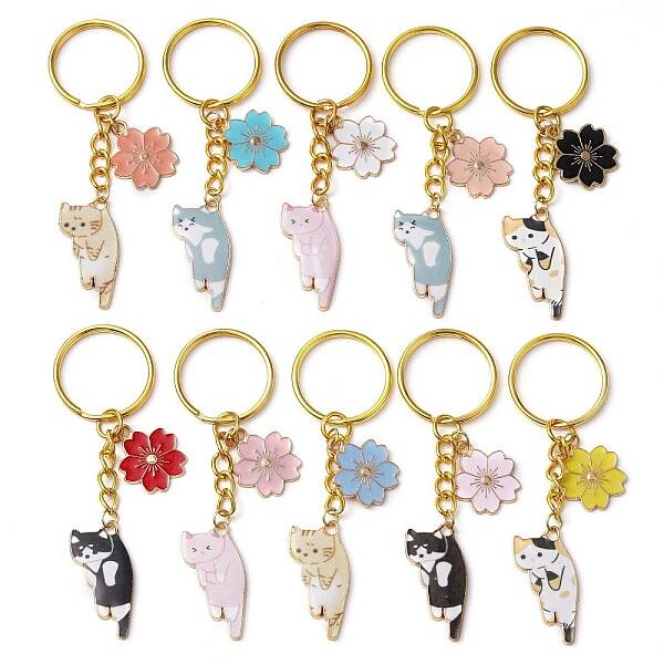 Alloy Enamel Pendants Keychain
