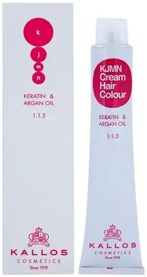 Kallos KJMN Professional Hair Color Cream with Keratin and Argan Oil Color 7.44 Medium Vivid Copper Blond 100 ml