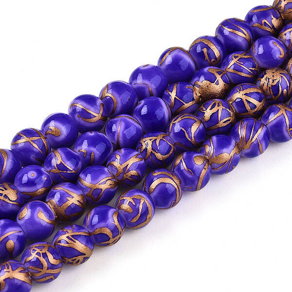 Baking Painted Glass Beads Strands