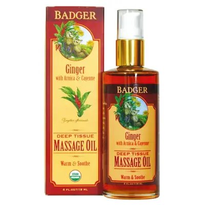 Badger balm Ginger Deep Tissue Massage Oil 118ml