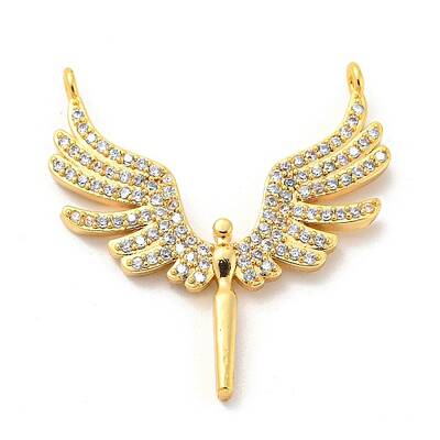 Brass Micro Pave Cubic Zirconia Pendants