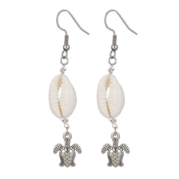 Natural Shell Dangle Earrings