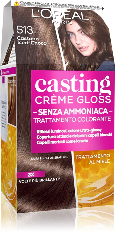 L'Oreal Paris Casting Cream Gloss hair dye color 513 Iced-Choco Brown