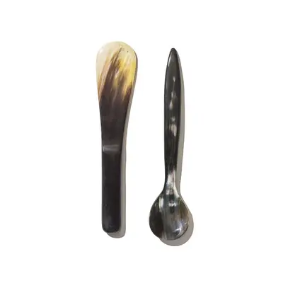 Upcycled Horn Breakfast Utensil Set