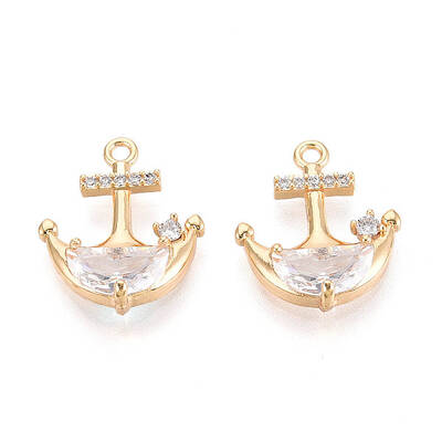 Brass Micro Pave Cubic Zirconia Pendants