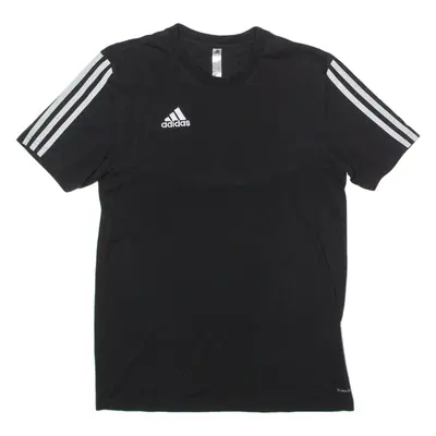 ADIDAS Mens T-Shirt Black Crewneck S