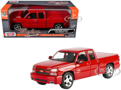 2006 Chevrolet Silverado SS Pickup Truck Red Timeless Legends Series 1/25 Diecast Model Car by Motormax