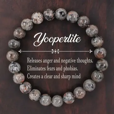 Yooperlite Bracelet Releases Anger And Negative Thoughts, Eliminates Fears And Phobias, Creates A Clear And Sharp Mind Healin...