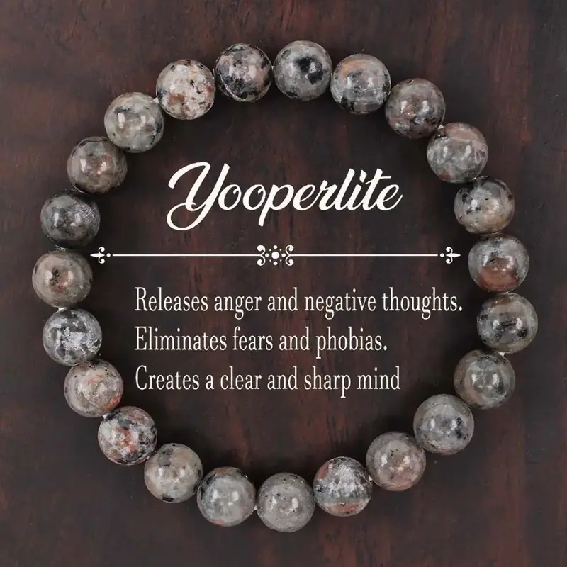 Yooperlite Bracelet Releases Anger And Negative Thoughts, Eliminates Fears And Phobias, Creates A Clear And Sharp Mind Healin...