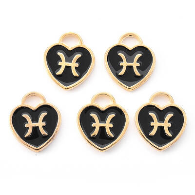Light Gold Plated Alloy Enamel Pendants
