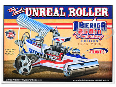 Skill 2 Model Kit Tom Daniel's Unreal Roller America 250th Anniversary Edition 1/24 Scale Model by Atlantis