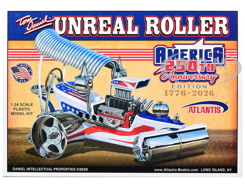 Skill 2 Model Kit Tom Daniel's Unreal Roller America 250th Anniversary Edition 1/24 Scale Model by Atlantis