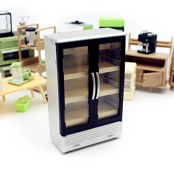 Dollhouse Dollhouse Mini Double Door Refrigerator