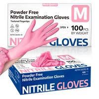 Gloves, Powder-Free Latex-Free Disposable Glove for Medical Cooking Esthetician Cleaning, 100 Pcs