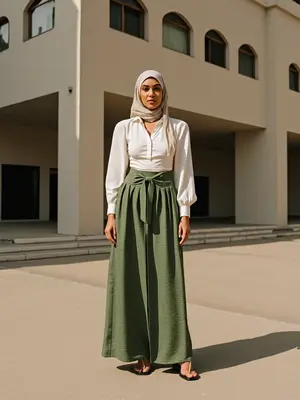 Women's Elegant Loose-Fit Long Pants, High Waist Wide Leg Bow Knot Design, Casual Ol Workwear, Party Wear, All Season Fashion...