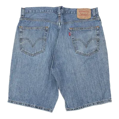 505 Levis Denim Shorts - 36W 10L Blue Cotton