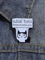 Creative Letter & Cat Design Brooch, Cute Clothes Badge, Fashion Accessories for Daily Clothing Decor, Trendy All-match & Exq...