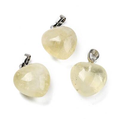 Natural Lemon Quartz Pendants