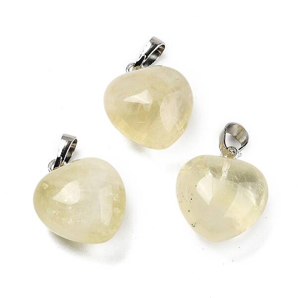 Natural Lemon Quartz Pendants