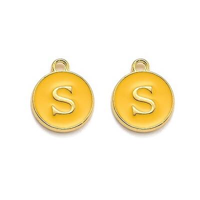 Golden Plated Alloy Enamel Charms