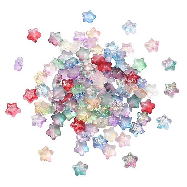 100Pcs Transparent Glass Beads