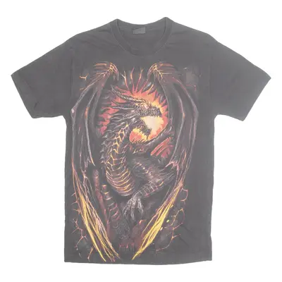 SPIRAL Dragon Mens T-Shirt Black S