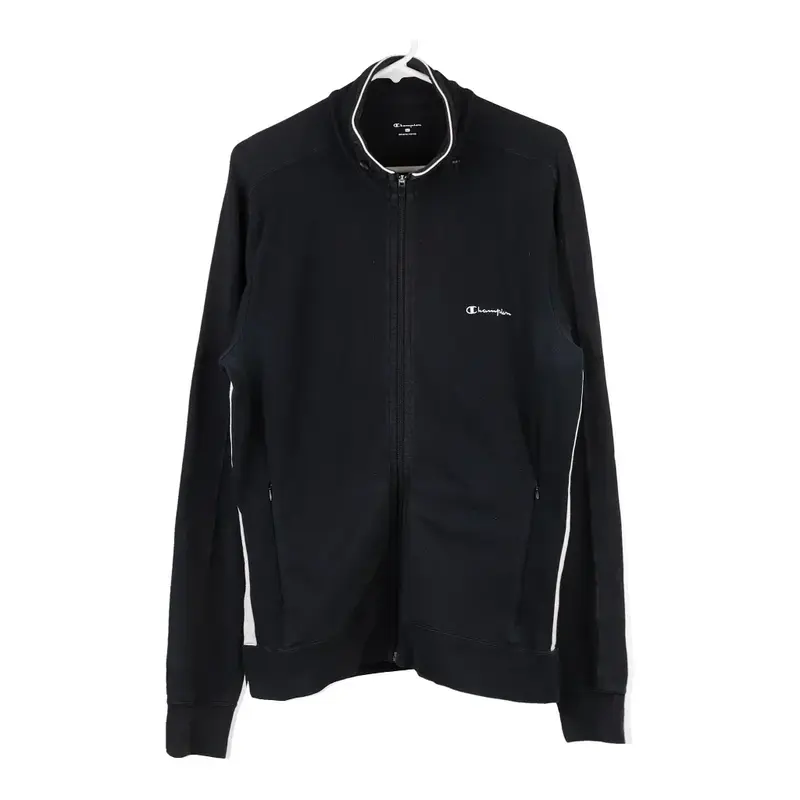 Champion Zip Up - Large Black Cotton Blend