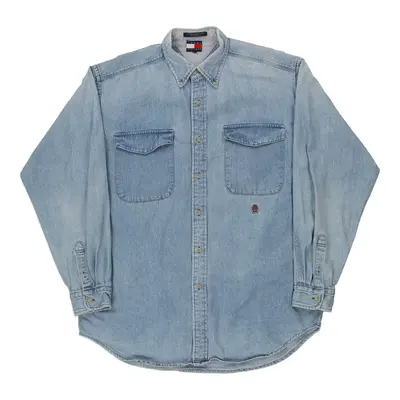 Tommy Hilfiger Denim Shirt - Large Blue Cotton