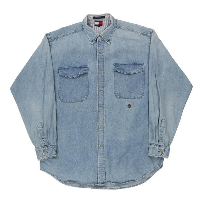 Tommy Hilfiger Denim Shirt - Large Blue Cotton