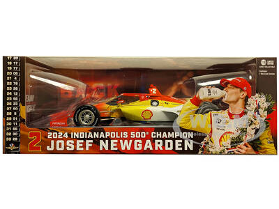 Dallara IndyCar #2 Josef Newgarden Shell Oil Team Penske 2024 Indianapolis 500 Champion (Raced Version) NTT IndyCar Series (2...