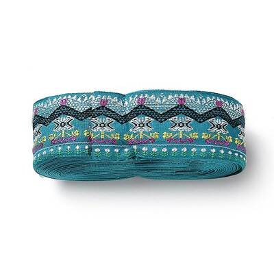 10M Ethnic Style Embroidery Polyester Ribbons