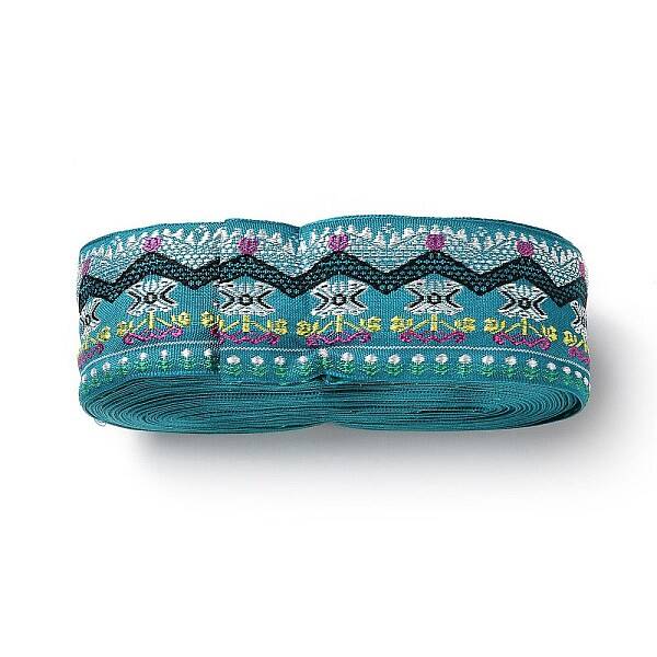 10M Ethnic Style Embroidery Polyester Ribbons