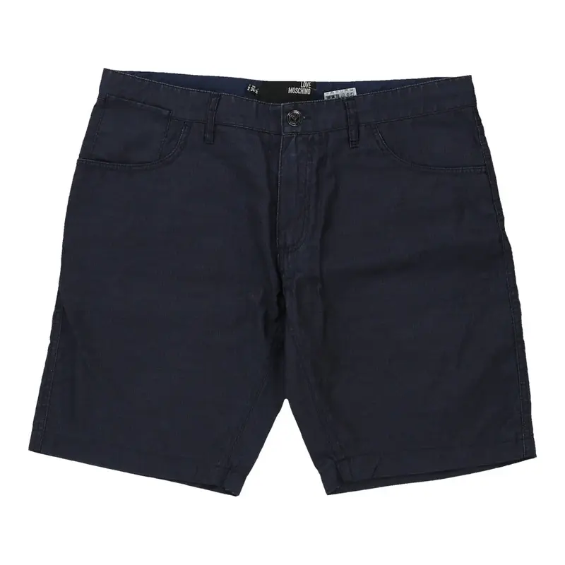 Love Moschino Shorts - 36W 9L Navy Cotton Blend