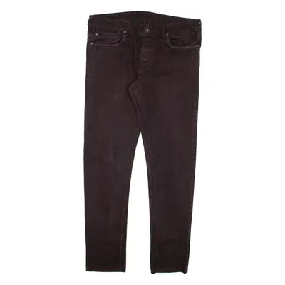 PEPE JEANS Mens Trousers Black Slim Tapered W34 L32