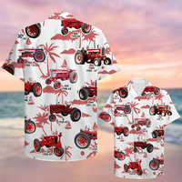 International Harvester Hawaiian Style 3D Printing Summer Casual Loose Short Sleeve Shirt Street Men Menswear Top